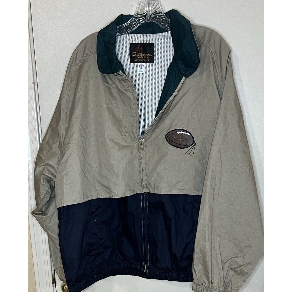 California Imperial Men's Big & Tall Colorblock Full Zip Windbreaker 52"